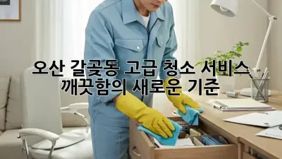 오산 갈곶동 고급 청소 서비스: 깨끗함의 새로운 기준
