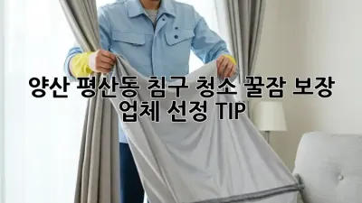 양산 평산동 침구 청소✨ 꿀잠 보장 업체 선정 TIP
